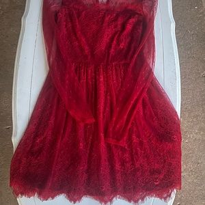 Red lace express dress